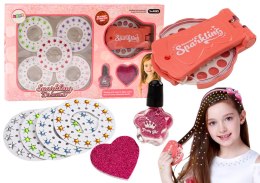 Zestaw Maszynka Do Wyklejania Włosów Diamenciki Brokat LEAN Toys