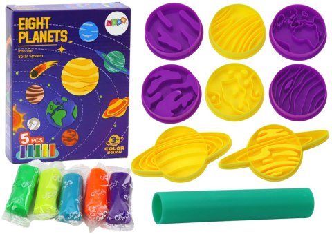 Zestaw Plastyczny Ciastolina 8 Planet Foremki 5 Kolorów LEAN TOYS Zestaw Plastyczny Ciastolina 8 Planet Foremki 5 Kolorów LEAN TOYS