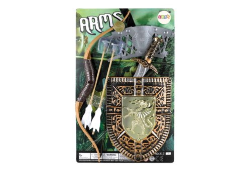 Zestaw Rycerza Łuk Miecz Tarcza Kostium Rycerski LEAN Toys Zestaw Rycerza Łuk Miecz Tarcza Kostium Rycerski LEAN Toys