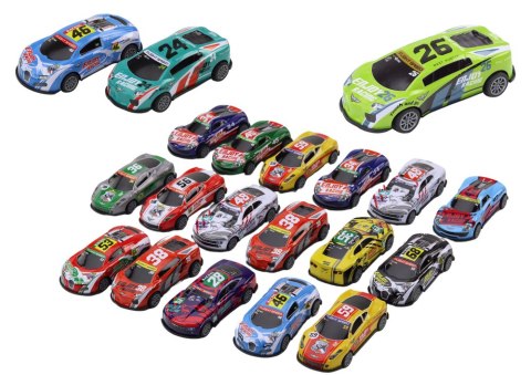 Zestaw Samochodzików Resoraki Autka Sportowe Wyścigowe 1:64 20 szt LEAN Toys Zestaw Samochodzików Resoraki Autka Sportowe Wyścigowe 1:64 20 szt LEAN Toys