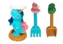 Zestaw Zabawek Do Piasku Młynek Wiaderko Foremki Dinozaury LEAN Toys