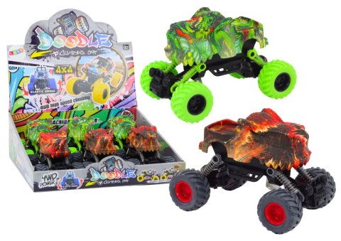 Autko Dinozaur Napęd Frykcyjny Czerwone lub Zielone Terenowe LEAN Toys Autko Dinozaur Napęd Frykcyjny Czerwone lub Zielone Terenowe LEAN Toys