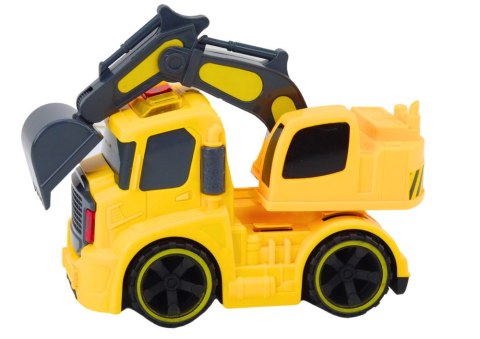 Autko Koparka Regulowana Łyżka Napęd Światła Dźwięki Żółta LEAN Toys Autko Koparka Regulowana Łyżka Napęd Światła Dźwięki Żółta LEAN Toys