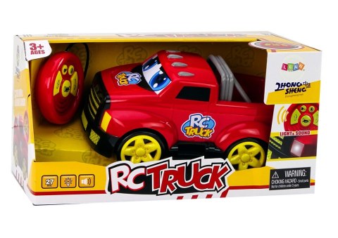 Autko Kreskówkowe Zdalnie Sterowane Światła Dźwięki Czerwony LEAN Toys Autko Kreskówkowe Zdalnie Sterowane Światła Dźwięki Czerwony LEAN Toys