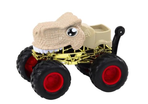 Autko Terenowe Dinozaur Duże Koła Gumowe Beżowy LEAN TOYS Autko Terenowe Dinozaur Duże Koła Gumowe Beżowy LEAN TOYS