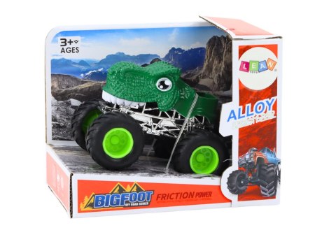 Autko Terenowe Dinozaur Duże Koła Gumowe Zielony LEAN TOYS Autko Terenowe Dinozaur Duże Koła Gumowe Zielony LEAN TOYS