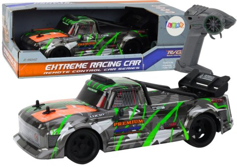 Autko Zdalnie Sterowane RC 1:16 Gumowe Koła Drift Szaro-Zielone LEAN Toys Autko Zdalnie Sterowane RC 1:16 Gumowe Koła Drift Szaro-Zielone LEAN Toys