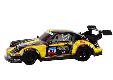 Autko Zdalnie Sterowane RC 1:16 Gumowe Koła Drift Żółty LEAN Toys Autko Zdalnie Sterowane RC 1:16 Gumowe Koła Drift Żółty LEAN Toys