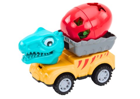 Auto Dinozaur Z Jajem Samochód Z Przyczepą Figurki Zestaw 4 ele. LEAN Toys Auto Dinozaur Z Jajem Samochód Z Przyczepą Figurki Zestaw 4 ele. LEAN Toys
