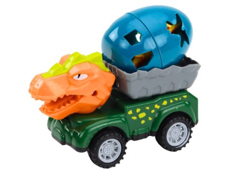 Auto Dinozaur Z Jajem Samochód Z Przyczepą Figurki Zestaw 4 ele. LEAN Toys Auto Dinozaur Z Jajem Samochód Z Przyczepą Figurki Zestaw 4 ele. LEAN Toys