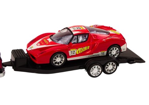 Auto Pickup Z Lawetą Naczepą Auto Sportowe Terenowe Zestaw LEAN Toys Auto Pickup Z Lawetą Naczepą Auto Sportowe Terenowe Zestaw LEAN Toys