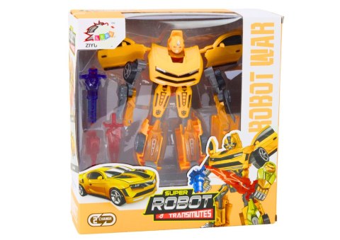 Auto-Robot 2w1 Sportowy Żółty Zestaw Broni 3szt LEAN Toys Auto-Robot 2w1 Sportowy Żółty Zestaw Broni 3szt LEAN Toys