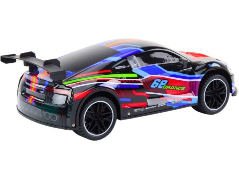 Auto Sportowe Zdalnie Sterowane RC 1:10 25km/h Światła Czarny LEAN Toys Auto Sportowe Zdalnie Sterowane RC 1:10 25km/h Światła Czarny LEAN Toys
