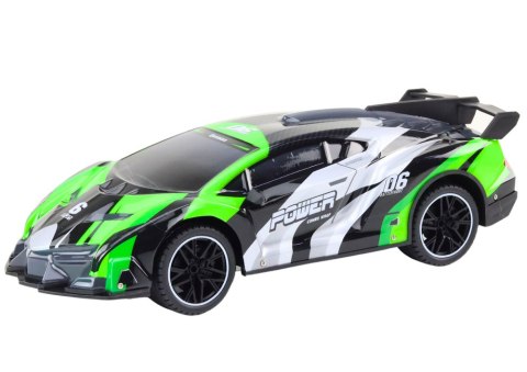 Auto Sportowe Zdalnie Sterowane RC 1:10 25km/h Światła Zielony LEAN Toys Auto Sportowe Zdalnie Sterowane RC 1:10 25km/h Światła Zielony LEAN Toys