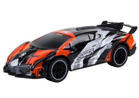 Auto Sportowe Zdalnie Sterowane RC 1:10 Pomarańczowe Prędkość 25 km/h LEAN Toys Auto Sportowe Zdalnie Sterowane RC 1:10 Pomarańczowe Prędkość 25 km/h LEAN Toys