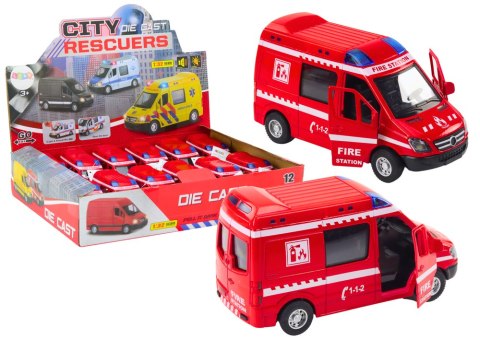Auto Strażackie 1:32 Otwierane Drzwi Światła Dźwięki Napęd Czerwony LEAN Toys Auto Strażackie 1:32 Otwierane Drzwi Światła Dźwięki Napęd Czerwony LEAN Toys