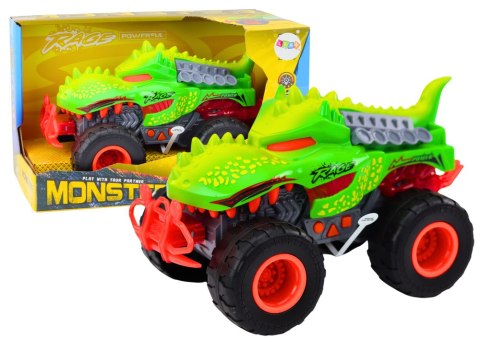 Auto Terenowe Dinozaur T-Rex Światła Dźwięki Napęd Zielony LEAN Toys Auto Terenowe Dinozaur T-Rex Światła Dźwięki Napęd Zielony LEAN Toys