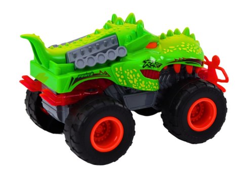 Auto Terenowe Dinozaur T-Rex Światła Dźwięki Napęd Zielony LEAN Toys Auto Terenowe Dinozaur T-Rex Światła Dźwięki Napęd Zielony LEAN Toys