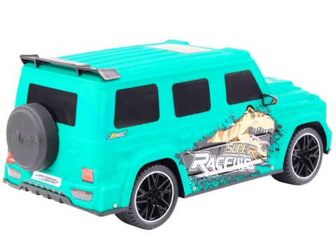 Auto Zdalnie Sterowane RC z Dinozaurem w Skali 1:10 Zielone LEAN Toys Auto Zdalnie Sterowane RC z Dinozaurem w Skali 1:10 Zielone LEAN Toys