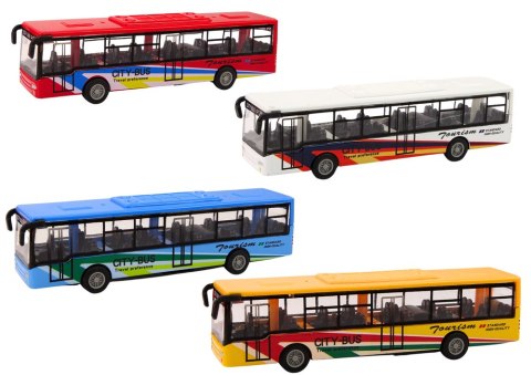 Autobus Miejski Z Napędem Frykcyjnym 15cm Metalowy LEAN TOYS Autobus Miejski Z Napędem Frykcyjnym 15cm Metalowy LEAN TOYS