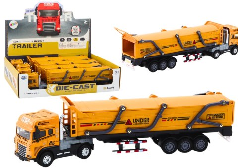Ciężarówka Z Przyczepą TIR Pojazd Transportowy 1:24 Dźwięki Światła Żółta LEAN Toys Ciężarówka Z Przyczepą TIR Pojazd Transportowy 1:24 Dźwięki Światła Żółta LEAN Toys