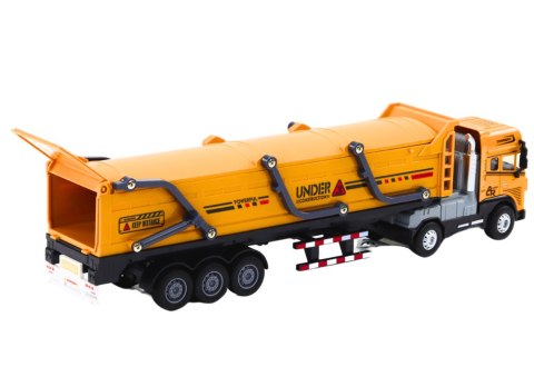Ciężarówka Z Przyczepą TIR Pojazd Transportowy 1:24 Dźwięki Światła Żółta LEAN Toys Ciężarówka Z Przyczepą TIR Pojazd Transportowy 1:24 Dźwięki Światła Żółta LEAN Toys