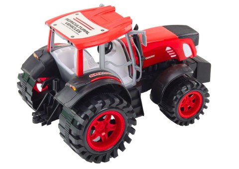 Duży Traktor Rolniczy Z Przyczepą I Balami Siana Napęd Czerwony LEAN Toys Duży Traktor Rolniczy Z Przyczepą I Balami Siana Napęd Czerwony LEAN Toys