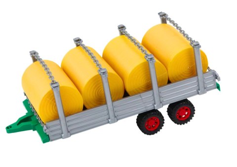 Duży Traktor Rolniczy Z Przyczepą I Balami Siana Napęd Czerwony LEAN Toys Duży Traktor Rolniczy Z Przyczepą I Balami Siana Napęd Czerwony LEAN Toys