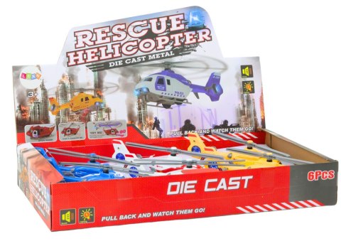 Helikopter Ratunkowy Policyjny Strażacki Metalowy Napęd Otwierane Drzwi LEAN Toys Helikopter Ratunkowy Policyjny Strażacki Metalowy Napęd Otwierane Drzwi LEAN Toys