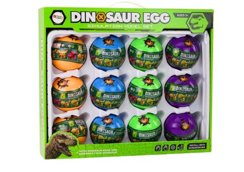 Jaja Dinozaurów Do Skręcania 12 Sztuk Zestaw Kolorowe LEAN Toys Jaja Dinozaurów Do Skręcania 12 Sztuk Zestaw Kolorowe LEAN Toys