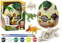 Jajo Z Dinozaurami Do Malowania Farbki Pędzelki DIY Zielony LEAN Toys