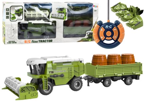 Kombajn Maszyna Rolnicza Zbożowa RC Zdalnie Sterowana Przyczepa Zielona LEAN Toys Kombajn Maszyna Rolnicza Zbożowa RC Zdalnie Sterowana Przyczepa Zielona LEAN Toys