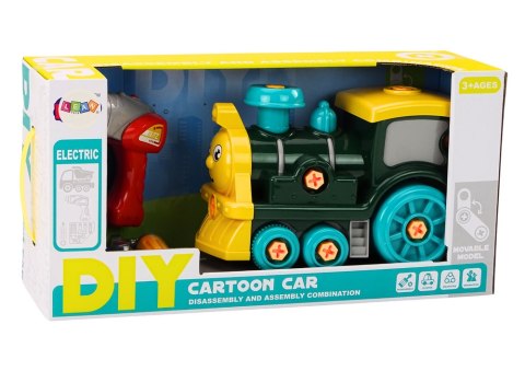 Lokomotywa Do Skręcania Kreskówkowa DIY Zielony LEAN Toys Lokomotywa Do Skręcania Kreskówkowa DIY Zielony LEAN Toys