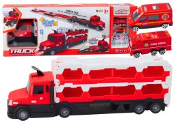 Lora Laweta Tor Wyścigowy 2w1 Światła Dźwięki Znaki Autka Czerwony LEAN Toys