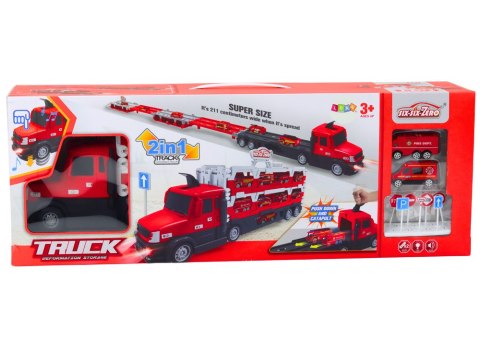 Lora Laweta Tor Wyścigowy 2w1 Światła Dźwięki Znaki Autka Czerwony LEAN Toys Lora Laweta Tor Wyścigowy 2w1 Światła Dźwięki Znaki Autka Czerwony LEAN Toys