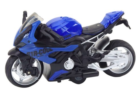 Motocykl Sportowy z Napędem Frykcyjnym 3 Kolory Biały Zielony Niebieski LEAN Toys Motocykl Sportowy z Napędem Frykcyjnym 3 Kolory Biały Zielony Niebieski LEAN Toys