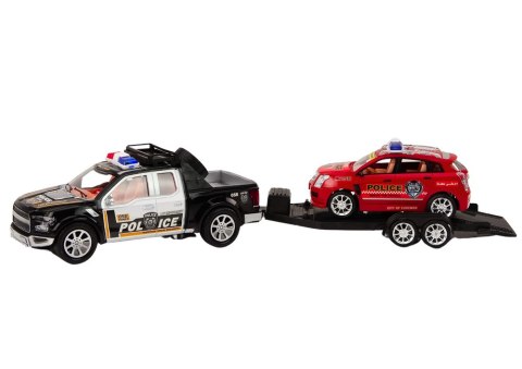 Policyjny Zestaw Auto Pickup Terenowe Laweta Przyczepa Policja LEAN Toys Policyjny Zestaw Auto Pickup Terenowe Laweta Przyczepa Policja LEAN Toys