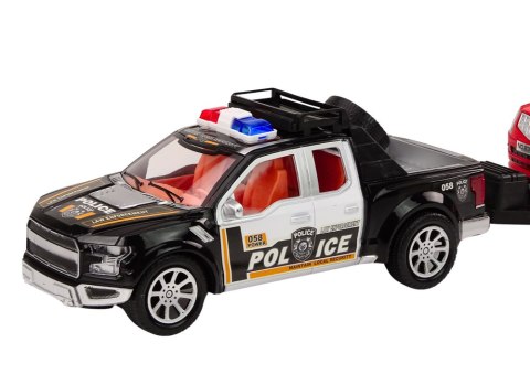 Policyjny Zestaw Auto Pickup Terenowe Laweta Przyczepa Policja LEAN Toys Policyjny Zestaw Auto Pickup Terenowe Laweta Przyczepa Policja LEAN Toys