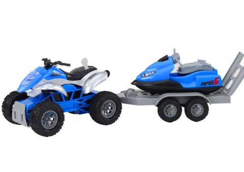 Quad z Przyczepą do przewozu Łodzi oraz Skuterem Wodnym LEAN Toys Quad z Przyczepą do przewozu Łodzi oraz Skuterem Wodnym LEAN Toys
