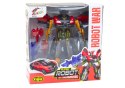 Robot Auto 2w1 Akcesoria Zestaw Broni 3szt Czerwony LEAN Toys