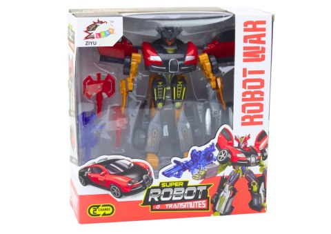 Robot Auto 2w1 Akcesoria Zestaw Broni 3szt Czerwony LEAN Toys Robot Auto 2w1 Akcesoria Zestaw Broni 3szt Czerwony LEAN Toys