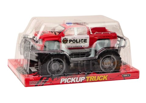 Samochód Policyjny Pickup Czerwony Terenowy Wóz Policji LEAN Toys Samochód Policyjny Pickup Czerwony Terenowy Wóz Policji LEAN Toys