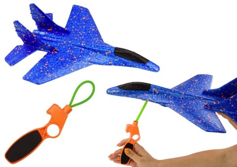 Samolot Myśliwiec Styropianowy Z Procą Wyrzutnia Niebieski LEAN Toys Samolot Myśliwiec Styropianowy Z Procą Wyrzutnia Niebieski LEAN Toys