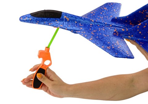 Samolot Myśliwiec Styropianowy Z Procą Wyrzutnia Niebieski LEAN Toys Samolot Myśliwiec Styropianowy Z Procą Wyrzutnia Niebieski LEAN Toys