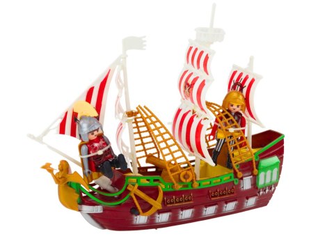 Statek Romański Rzymianie Światła Dźwięki Katapulta Palmy LEAN Toys Statek Romański Rzymianie Światła Dźwięki Katapulta Palmy LEAN Toys