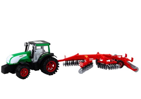Traktor Ciągnik Z Przyczepą Maszyna Rolnicza Wał Strunowy Kosiarka LEAN Toys Traktor Ciągnik Z Przyczepą Maszyna Rolnicza Wał Strunowy Kosiarka LEAN Toys