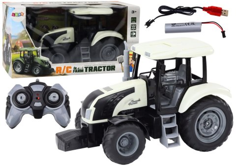 Traktor Zdalnie Sterowany RC 2.4G Dźwięki Biały LEAN Toys Traktor Zdalnie Sterowany RC 2.4G Dźwięki Biały LEAN Toys