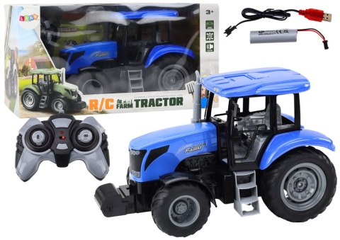 Traktor Zdalnie Sterowany RC 2.4G Dźwięki Niebieski LEAN Toys Traktor Zdalnie Sterowany RC 2.4G Dźwięki Niebieski LEAN Toys