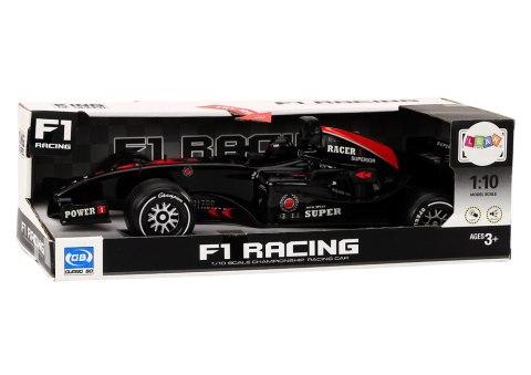 Wyścigówka Samochód Sportowy F1 Z Napędem 1:10 Czarna Dźwięki LEAN Toys Wyścigówka Samochód Sportowy F1 Z Napędem 1:10 Czarna Dźwięki LEAN Toys