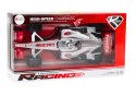 Wyścigówka Samochód Sportowy Z Napędem 1:9 Srebrna Dźwięki LEAN Toys